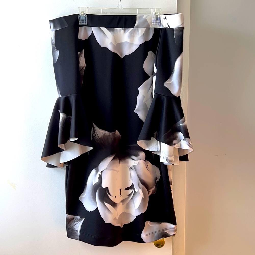 Beautiful Venus black and white dress. Only use once.